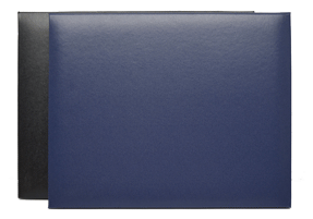 black and blue diploma covers with free imprinting