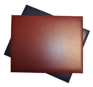 Burgundy and navy turned edge 11 x 14 diploma covers