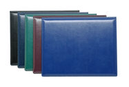 black, blue, green, brown and Burgundy vinyl diploma covers